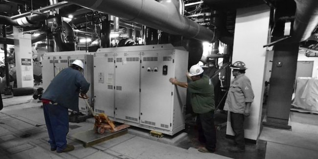 <p>Installation of switch gear on 14th floor at 1301 Fannin for Letsos Corp.</p>